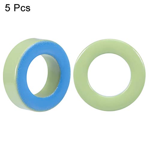 UXCELL 5PCS 12,2 x 20,5 x 6,5 mm Feritni prigušivači prsten Željezni prah toroid jezgre svijetlo zeleno plavo