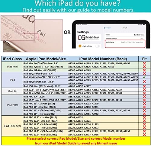 Durasafe Slučajevi za iPad 6 5 Air 1 2 Gen 9,7 inč [iPad 6. 5. zrak 1. 2. 2nd] Mrjn2hn/A MR7G2HN/A MP2F2HN/A MP2G2HN/A MD785HN/A MD788HN/Ultra