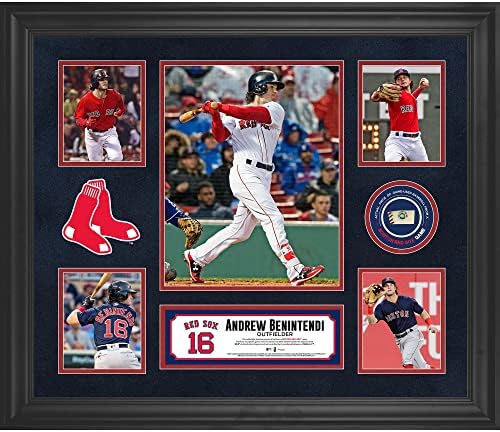 Andrew Benintendi Boston Red Sox uokviren 20 x 24 5-foto kolaža s komadom bejzbola koji se koristi u igri-MLB plaketi i kolaže