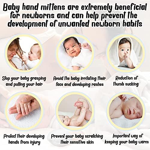 4 para novorođenčad bebe rukavice za dijete dojenčadi bez ogrebotina rukavica pamučnih rukavica za 0-6 mjeseci dječake djevojčice