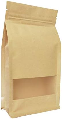 Višenamjenska kraft papirna vrećica za pakiranje od 50 komada s patentnim zatvaračem, stojeća Torbica za pohranu, prozirna vrećica