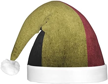 Retro Zastava Belgije smiješni plišani šešir Djeda Božićnjaka za odrasle osvijetljen Božićni šešir za žene i muškarce Božićni blagdanski