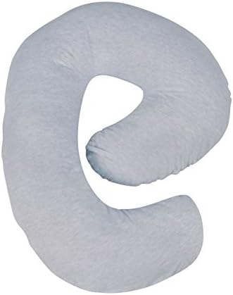 Leachco Snoogle Mini Chic Jersey - Kompaktni jastuk za trudnoću sa bočnim spavanjem - Heather Grey