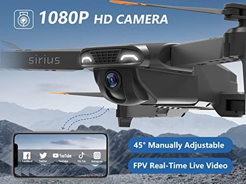 Heygelo S90 bespilotni letjelica s kamerom i rezervnim dijelom, 1080p HD Mini FPV dronovi za djecu Početnici, sklopivi RC Quadcopter