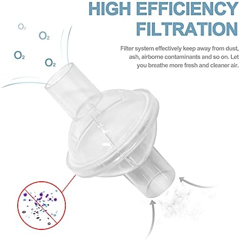 9pakovi u filtriranju i linijskom filtri za CPAP jedinice, CPAP u i linijskim filtrima za 22 mm cijevi za filtriranje filtera crne