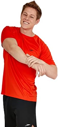 Speedo muški uv košulja za plivanje kratke rukave redovito fit solid solid