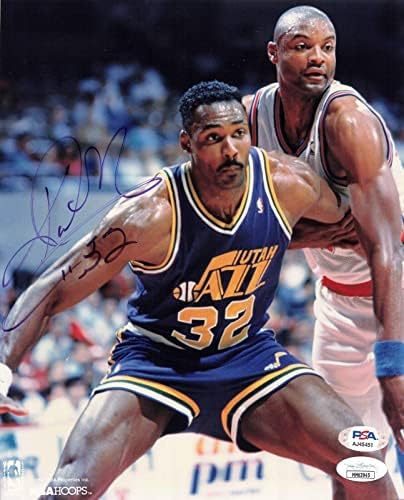 Karl Malone potpisao 8x10 Photo PSA/DNA Utah Jazz Autographed - Autografirane NBA fotografije