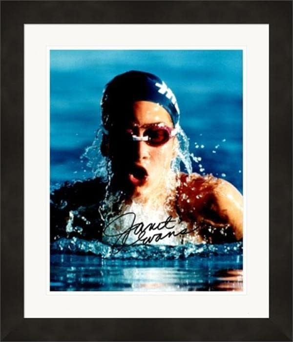 Janet Evans Autografirana 8x10 fotografija 3 Matted & Framed - Olimpijske fotografije s autogramom