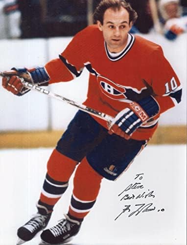 Guy Lafleur ručno potpisana 8x11 boja u boji+CoA Montreal Canadiens do Stevea - Autografirane NHL fotografije