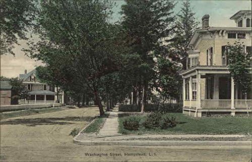 Washington Street Hempstead, New York NY Original Antique razgledna razglednica 1909