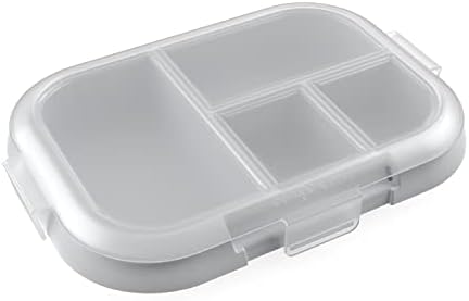 Ladica za hlađenje s prozirnim poklopcem-spremnik za kuhanje s 4 odjeljka za višekratnu upotrebu bez BPA s ugrađenom kontrolom porcija