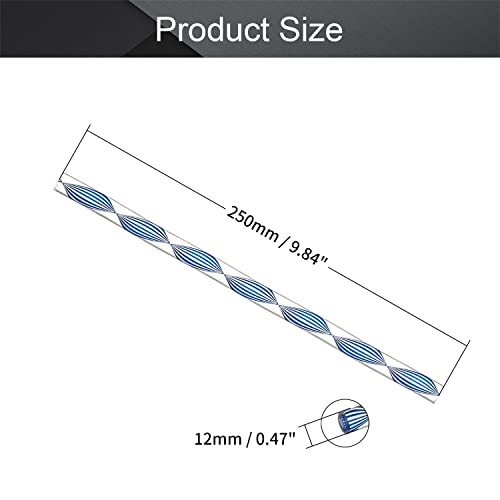 Fielect tamnoplava uvijena linija akrilna okrugla šipka standardna pleksiglasa tolerancija lagana za diy 12 mm visina 250 mm visina
