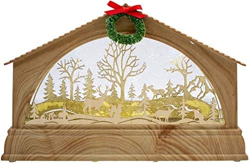 Stephanie uvozi svijetlo ručno isklesane drvene kuće zima zima čudesna zemlja ukrasna božićna tematska snježna globus