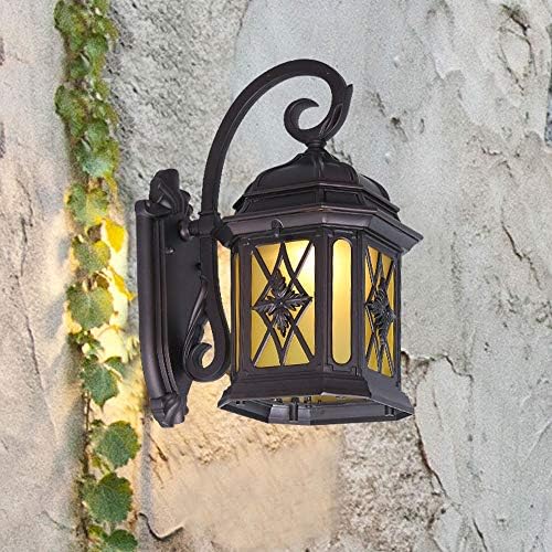 Hnxnr moda tradicionalna vintage vanjska zidna svjetiljka učvršćenja vodonepropusna kiša vanjska zidna svjetla staklena staklena leptir
