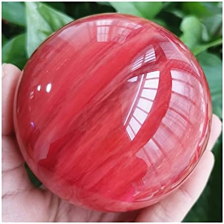 Ashrxn Stone Crafts Kvalitetna čarolija Crveno topljenje Quartz Kristalne kuglice sfera zacjeljivanje energetske čakra ukrasi za ukrašavanje