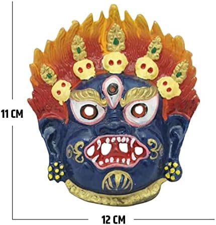 ShoppersDuniya Black Mahakal maska ​​za lice za zaštitu zlih očiju i negativne energije kuće, ured, dnevni boravak, trgovine ukrasna