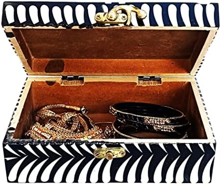 Ručno izrađena kutija za pohranu umetnuta od kostiju kutija za ukras za kućni dekor kutija za nakit umetnuta od kostiju moderna kutija