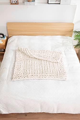 Clootess chunky pletena deka chenille bacanje - toplo mekano ugodno za kauč na kauč boho dekor doma