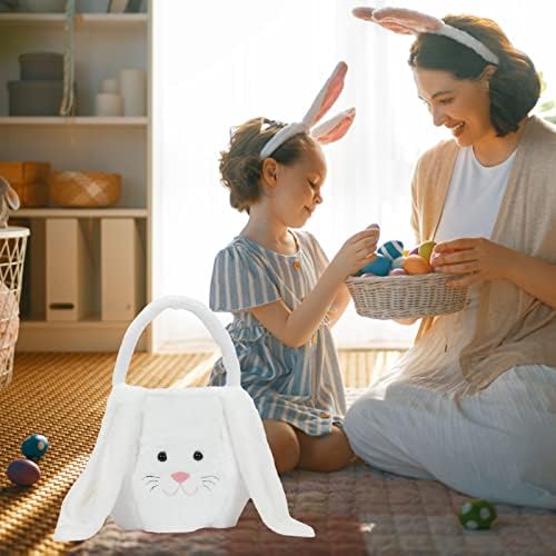 Uskrsna torba plišana zečja poklon vrećica Uskrsna poklon košarica zečevi s dugim plišanim uhom za ukrase za zabavu za slatkiše torbe