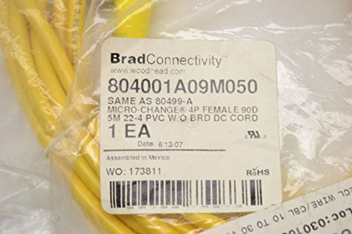 Brad 804001A09M050 kabel, 4pos R/A M12 utikač, kontakti utičnice