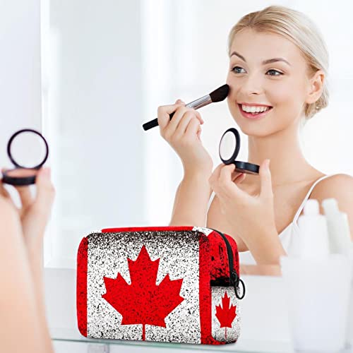 Kanada zastava crveni javorov list Mala torbica za torbicu za torbicu za torbicu kozmetička vrećica prijenosna toaletna vreća za žene