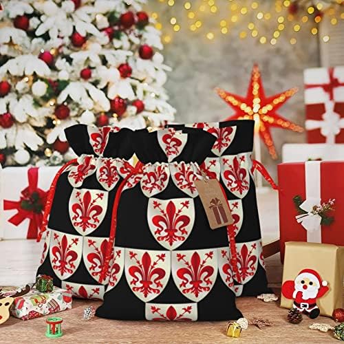 Vrećice za božićne poklone na kravatu Italija-Firenca-Fleur De Lis vrećice za zamatanje poklona božićne poklon vrećice vrećice srednje