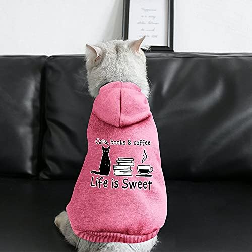 Knjige Mačke Život je slatki ispis kapuljača za kućne ljubimce pulover psi kombinezon mačje dukserice pulover trend Top dizajn zabava