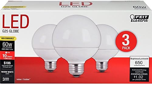 LED globus 925 s postoljem srednje snage 926-ekvivalent 60 vata-životni vijek 10 godina-650 lumena-Topla bijela 3000K - bez podešavanja