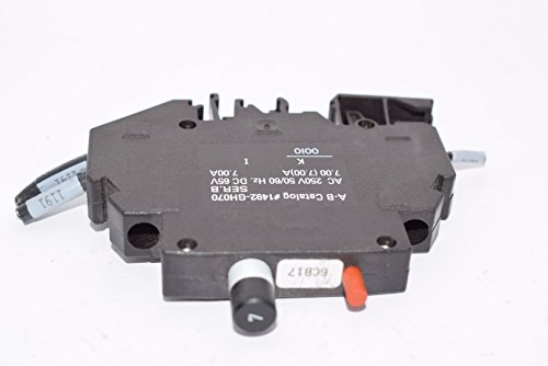 Allen Bradley 1492-GH070 65 VDC, 7 Amp, DIN željeznički nosač, prekidač minijaturnog kruga, 1 pol, 50/60 Hz, 250 VAC