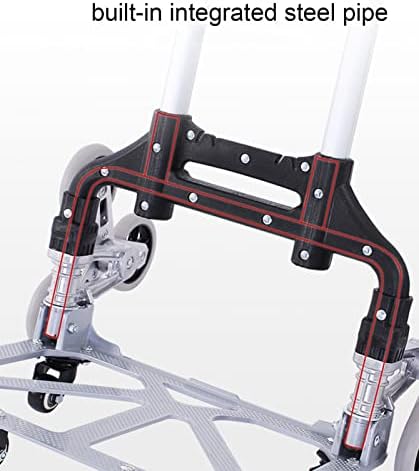 Prijenosna ručna kolica s 4 okretna kotača i 2 gumena kotača Aluminijska kolica za prtljagu s teleskopskom ručkom i elastičnim kabelima