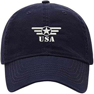 Bejzbol kape muškarci vojska zvijezda i barovi izvezeni oprani pamučni tati šešir bejzbol kape