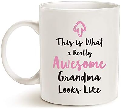 Mauag božićni pokloni baka kava šalica od unuka unuka, ovo je stvarno sjajna baka izgleda kao rođendanska ideja za baku baku Cup White,