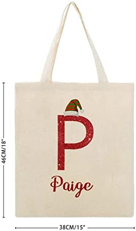 Prilagođeno božićno pismo abecede F platno vrećice Monogram Početna vreća namirnice Ljetna torba mladenkina zabava poklon vjenčani
