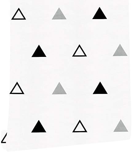 Hoyoyo geometrija samoljepljiva obloga papir, crno bijelo sivi trokut ogulio i štapiće ormarići za ladice s policama.