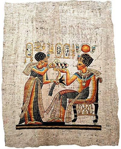 Antički egipatski papirus papirus originalni ručno izrađen iz biljke papirusa i ručno oslikan u Egiptu 33 x 43 cm
