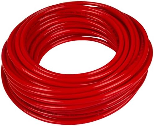 Mekani 70a metrički crveni neprozirni silikonska guma za zrak i vodu - unutarnji promjer 7 mm - vanjski promjer 9 mm - 100 ft