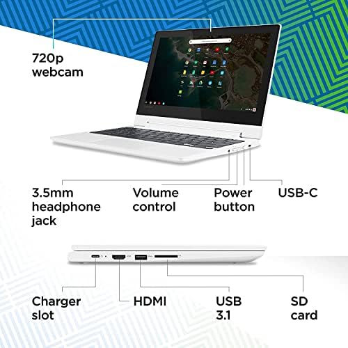 Borac prijenosno računalo Lenovo Chromebook Flex 3 zaslon osjetljiv na dodir 2 u 1, 11,6-inčni zaslon HD IPS, MediaTek procesora MT8173C,