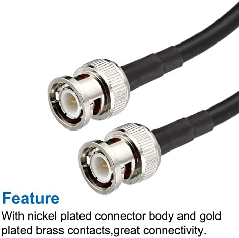 MecCanixity RG58 RF koaksijalni kabel 2pack 6ft i 1pack 25ft kabel za video, emitiranje s BNC muškim konektorima