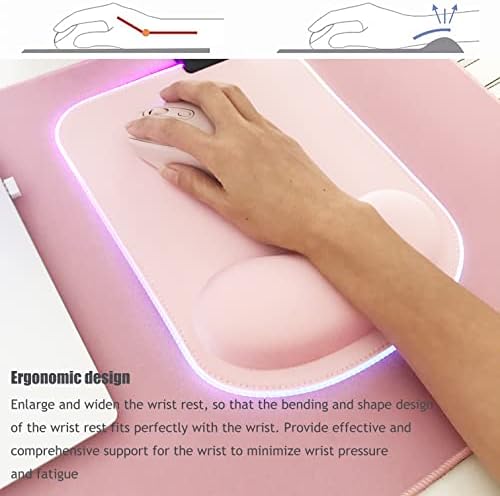 13 načina osvjetljenja LED podloga za miša Protuklizna Gumena podloga za ublažavanje bolova Računalna ergonomska podloga za miša za