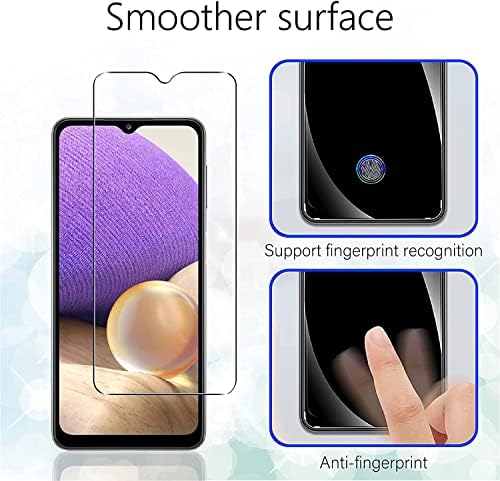 Qrivp 【3 + 2 pakiranja】 za Samsung Galaxy A32 5G Zaštitna folija za ekran 3 pakiranje + 2 pakiranja Zaštita objektiva kamere HD kaljeno
