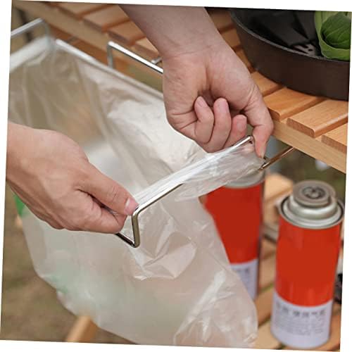 1kom vanjski stalak za smeće višenamjenski vješalica organizator vreća za smeće kuhinjski držač plastičnih vrećica srebrni putni višenamjenski
