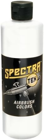 Badger Air-brush Company Spectra-Tex Airbrush Ready Water akrilna boja, metalna bijela, 4 unce