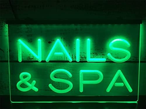 DVTEL Nails Spaneon Sign LED Modeliranje Svjetlo svjetlosnih slova natpis Akrilna ploča Neonsko ukrasno svjetlo, 60x40cm Hotel Restaurant