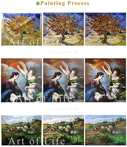 $ 80- $ 1500 Ručno naslikani nastavnici umjetničkih akademija - 4 umjetničke slike ljeti krajolik John Ottis Adams Ulje ulja na platnu