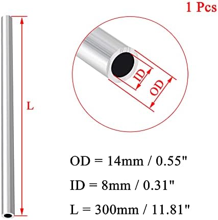 Aluminijska okrugla cijev 6063 vanjski promjer 14mm unutarnji promjer 8mm duljina 300mm bešavna aluminijska ravna cijev za proizvodne