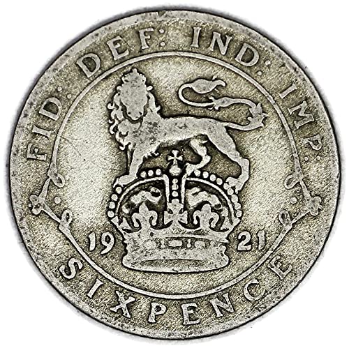 1921. UK GEORGE V British Sixpence Sajam
