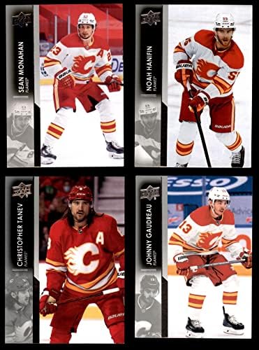 2021-22 Gornja paluba Calgary Flames Gotovo kompletan tim set Calgary Flames NM/MT Flames