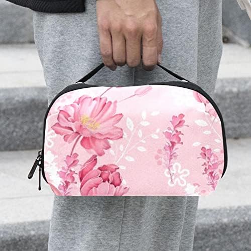 Kozmetička torba za žene preslatke prostrane vodootporne putne torbe za šminku s ružičastim cvijetom toaletna torba organizator pribora