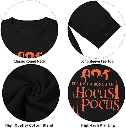 To je samo hrpa majice Hocus Pocus Women Women Halloween Sanderson Sisters sestre s dugim rukavima Crewneck casual pullover vrhovi
