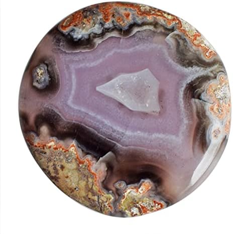 Silvero Natural Purple Passion Agate okrugli oblik 22 CTW Veličina 30x31x4.5 mm privjesak Nakit Nakit za izradu dragulja, također je